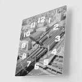 Pennsylvania Railroad 30th St.Station Wall Clock Vierkante Klok (Hoek)