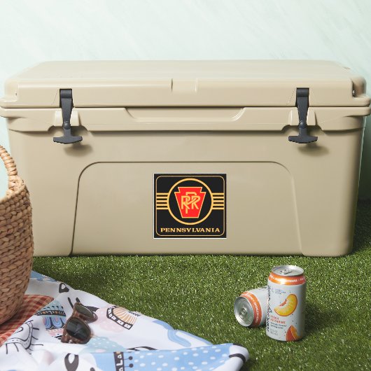 Pennsylvania Railroad Black and  Gold large Square Sticker (Koeler)