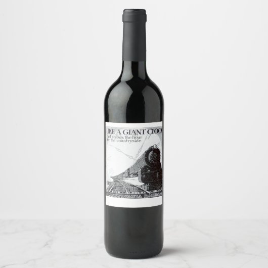 Pennsylvania Railroad Broadway Limited 1928 Wijn Etiket (Voorkant)