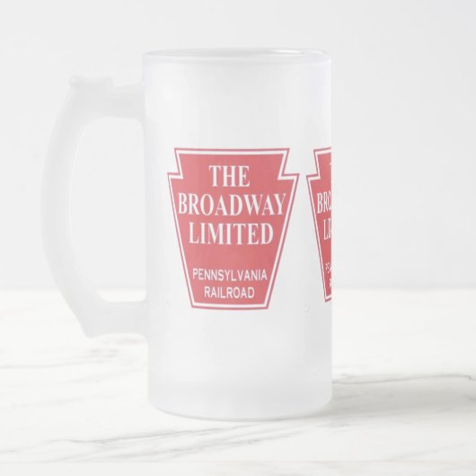 Pennsylvania Railroad Broadway Limited Beer Stein Matglas Bierpul (Links)