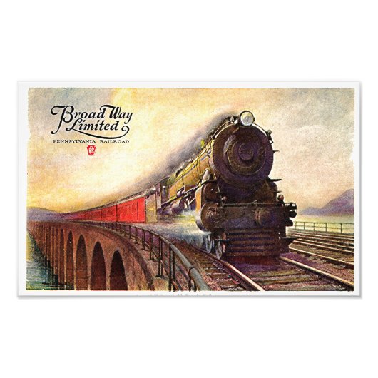 Pennsylvania Railroad Broadway Limited Foto Afdruk (Voorkant)