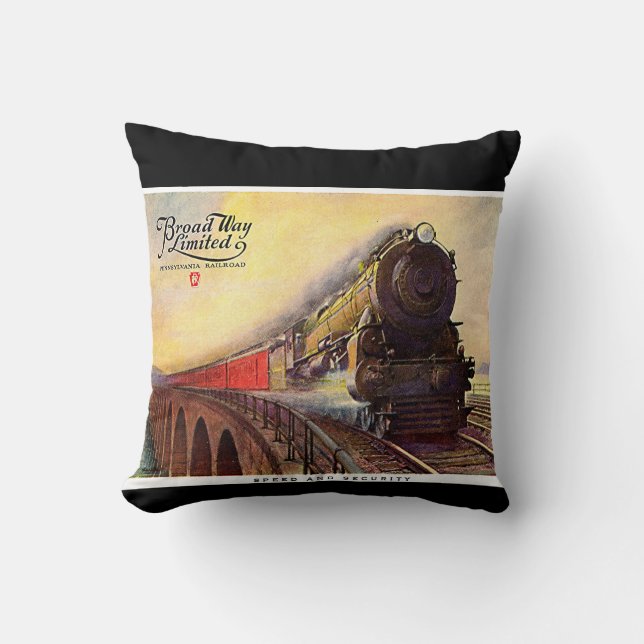 Pennsylvania Railroad Broadway Limited Pillow Kussen (Voorkant)
