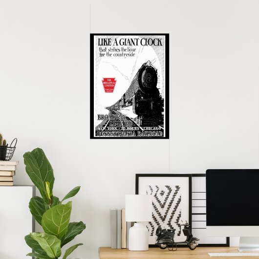 Pennsylvania Railroad Broadway Limited Poster (Thuiskantoor)