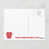 Pennsylvania Railroad Broadway Limited Streamliner Briefkaart (Achterkant)