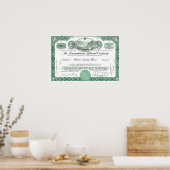 Pennsylvania Railroad CUSTOM Stock Certificate Poster (Keuken)