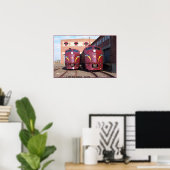 Pennsylvania Railroad E-8a,s (JTFS) 5809 en 5711 Poster (Thuiskantoor)