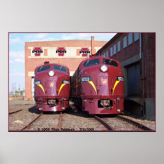 Pennsylvania Railroad E-8a,s (JTFS) 5809 en 5711 Poster (Voorkant)