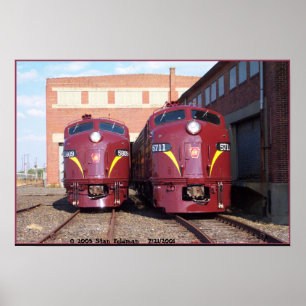 Pennsylvania Railroad E-8a,s (JTFS) 5809 en 5711 Poster