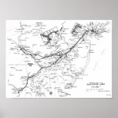 Pennsylvania Railroad Electrified Lines Map 1956 Poster (Voorkant)