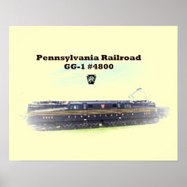 Pennsylvania Railroad GG1 #4800 Side Uitzicht Post Poster