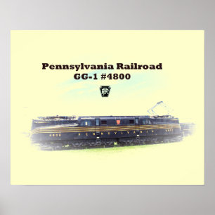 Pennsylvania Railroad GG1 #4800 Side Uitzicht Post Poster