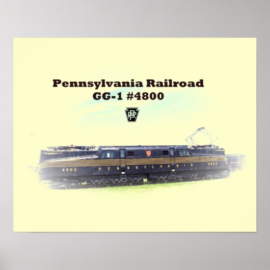 Pennsylvania Railroad GG1 #4800 Side Uitzicht Post Poster (Voorkant)