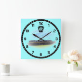 Pennsylvania Railroad GG-1 #4800 Side Uitzicht Lar Vierkante Klok (Huis)