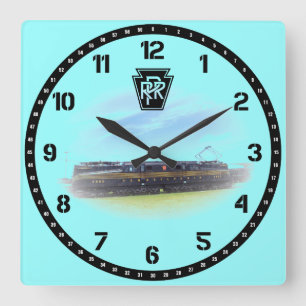 Pennsylvania Railroad GG-1 #4800 Side Uitzicht Lar Vierkante Klok