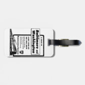 Pennsylvania Railroad Hourly Trains 1948 Bagagelabel (Achterkant horizontaal)