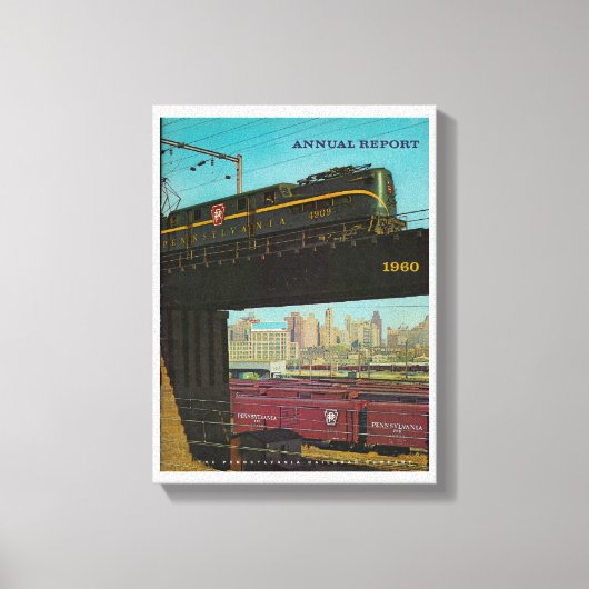 Pennsylvania Railroad Jaarverslag 1960 Canvas Afdruk (Voorkant)