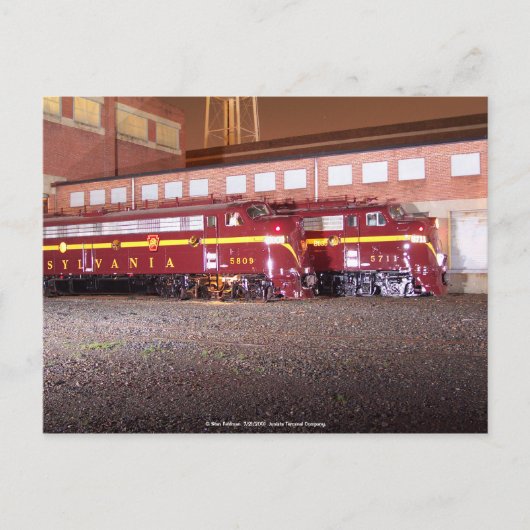 Pennsylvania Railroad (JTFS)Night Photo Shoot Briefkaart (Voorkant)