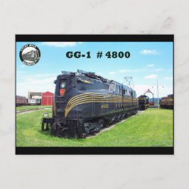 Pennsylvania Railroad Locomotive GG-1 #4800 -2- Briefkaart
