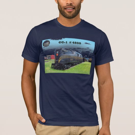 Pennsylvania Railroad Locomotive GG-1 #4800 -2- T- T-shirt (Voorkant)