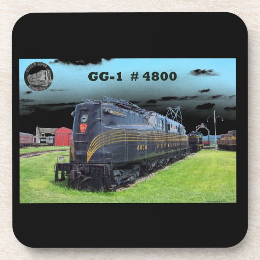 Pennsylvania Railroad Locomotive GG-1 #4800 Bier Onderzetter (Voorkant)