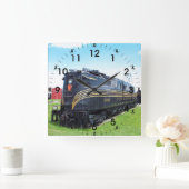 Pennsylvania Railroad Locomotive GG-1 #4800 Foto Vierkante Klok (Huis)