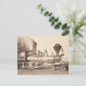 Pennsylvania Railroad Locomotive Train Sepia Briefkaart (Staand voorkant)