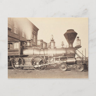 Pennsylvania Railroad Locomotive Train Sepia Briefkaart