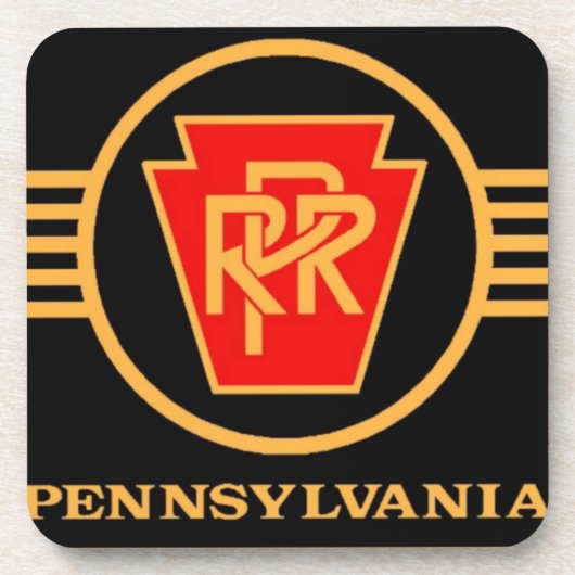 Pennsylvania Railroad Logo, Black en Gold Bier Onderzetter (Voorkant)