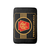 Pennsylvania Railroad Logo, Black & Gold Badmat (Voorkant Verticaal)
