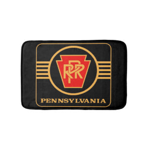 Pennsylvania Railroad Logo, Black & Gold Badmat