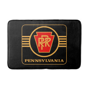 Pennsylvania Railroad Logo, Black & Gold Badmat