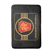 Pennsylvania Railroad Logo, Black & Gold Badmat (Voorkant Verticaal)