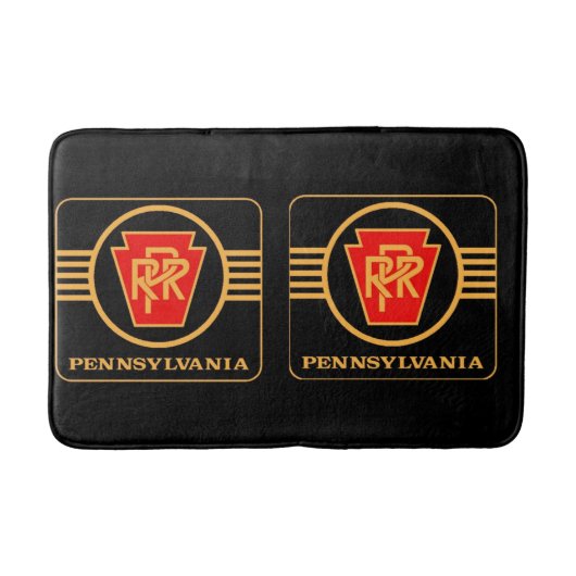 Pennsylvania Railroad Logo, Black & Gold Badmat (Voorkant)