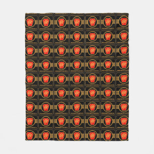 Pennsylvania Railroad Logo, Black & Gold Blanket Fleece Deken