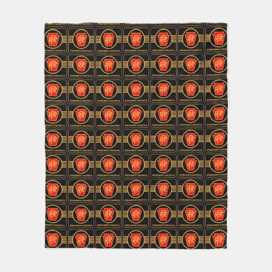 Pennsylvania Railroad Logo, Black & Gold Blanket Fleece Deken (Voorkant)