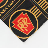 Pennsylvania Railroad Logo, Black & Gold Blanket Fleece Deken (Hoek)