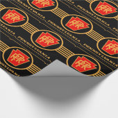 Pennsylvania Railroad Logo, Black & Gold Cadeaupapier (Hoek)