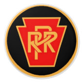 Pennsylvania Railroad Logo, Black+Gold Ceramic Kno Keramische Knop (Voorkant)