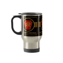 Pennsylvania Railroad Logo, Black & Gold Coffee Mo