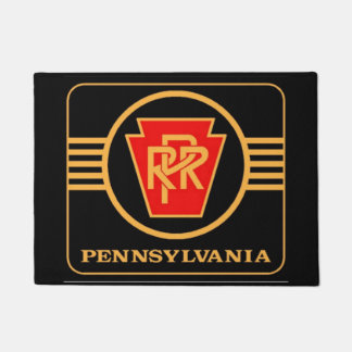 Pennsylvania Railroad Logo, Black & Gold Deurmat