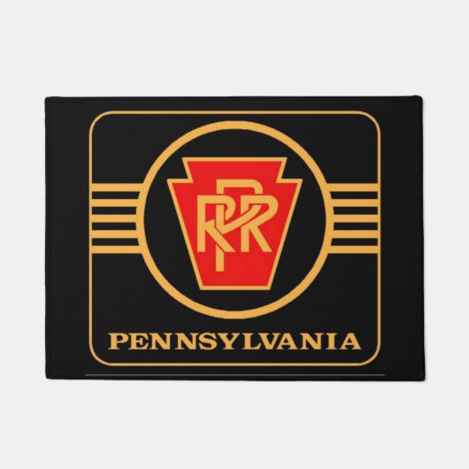 Pennsylvania Railroad Logo, Black & Gold Deurmat (Voorkant)