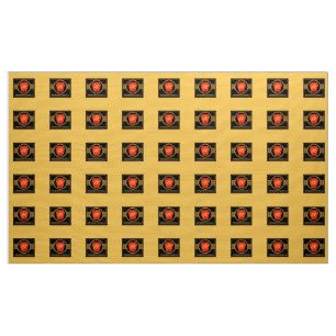 Pennsylvania Railroad Logo, Black & Gold Fabric Stof