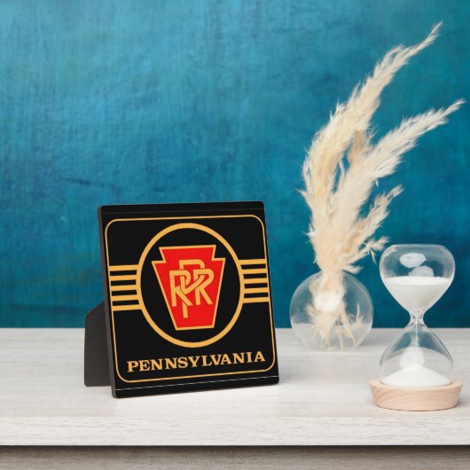 Pennsylvania Railroad Logo, Black & Gold Fotoplaat (Insitu)