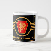 Pennsylvania Railroad Logo, Black & Gold Jumbo Mok (Rechts)
