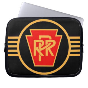 Pennsylvania Railroad Logo, Black & Gold Laptop Sleeve