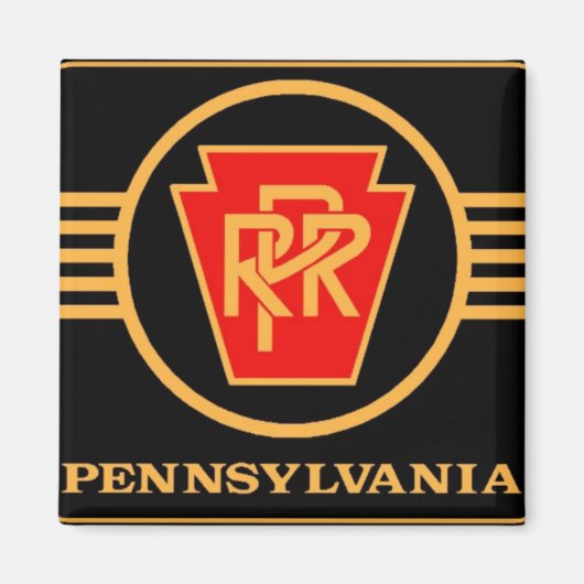 Pennsylvania Railroad Logo, Black & Gold Magneet (Voorkant)