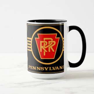 Pennsylvania Railroad Logo, Black & Gold Mok