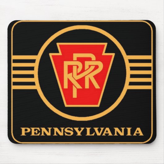 Pennsylvania Railroad Logo, Black & Gold Muismat (Voorkant)