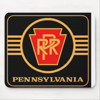 Pennsylvania Railroad Logo, Black & Gold Muismat