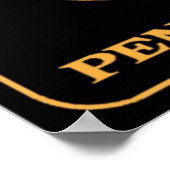 Pennsylvania Railroad Logo, Black & Gold Poster (Hoek)